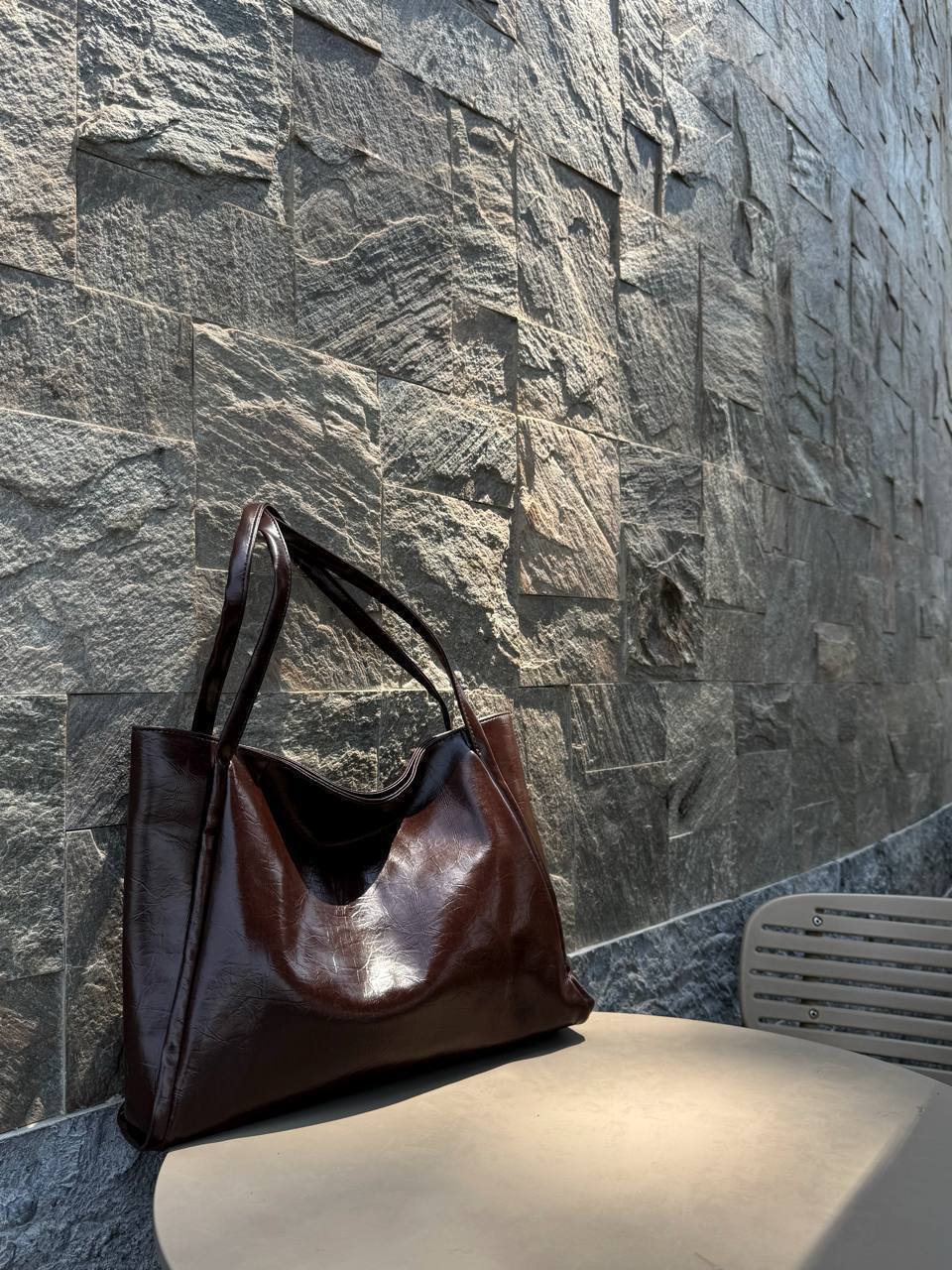ELLA Minimalist Tote - Brown - Ella