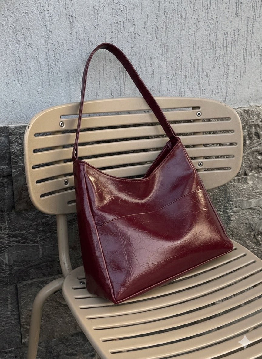 ELLA Pocket Tote - Burgundy - Ella
