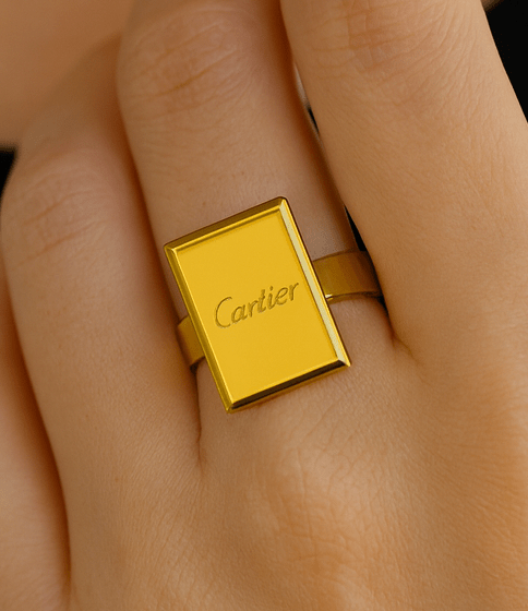 Rectangle Cartier Ring - Ella