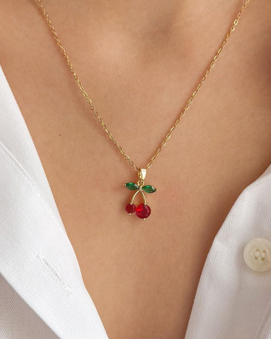 Cherry Gold Plated Necklace