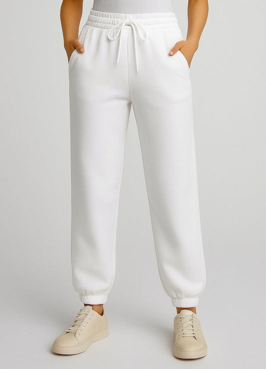Basic Sweatpants - White - Ella