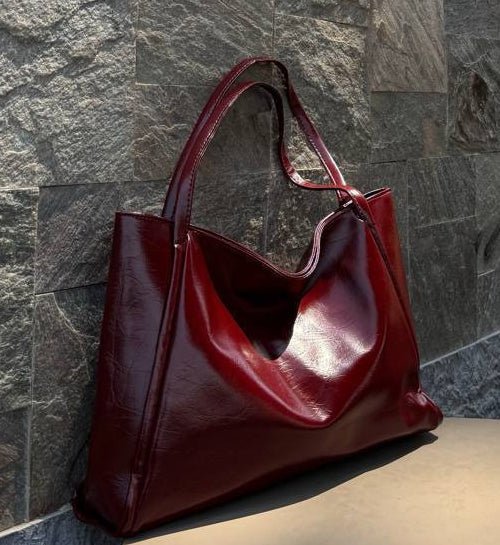 ELLA Large Tote - Burgundy - Ella