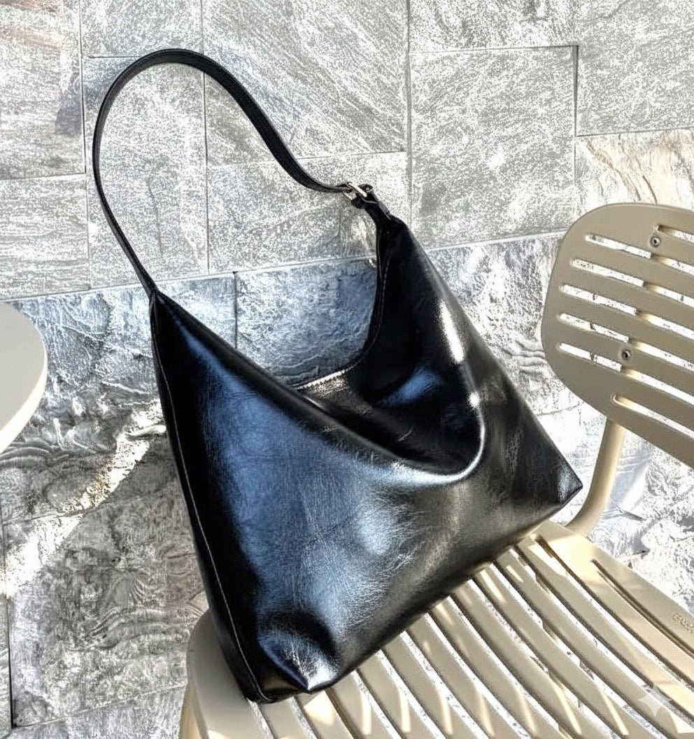 ELLA Strapped Tote - Black - Ella