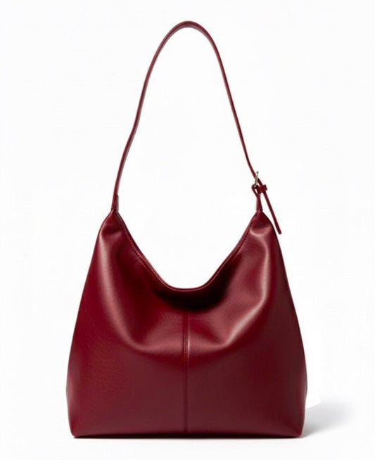 ELLA Strapped Tote - Burgundy - Ella