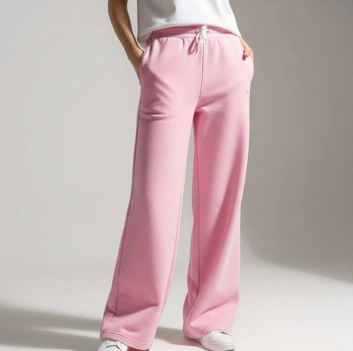 Wide Leg Sweatpants - Pink