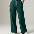 Wide Leg Sweatpants - Petroleum Green
