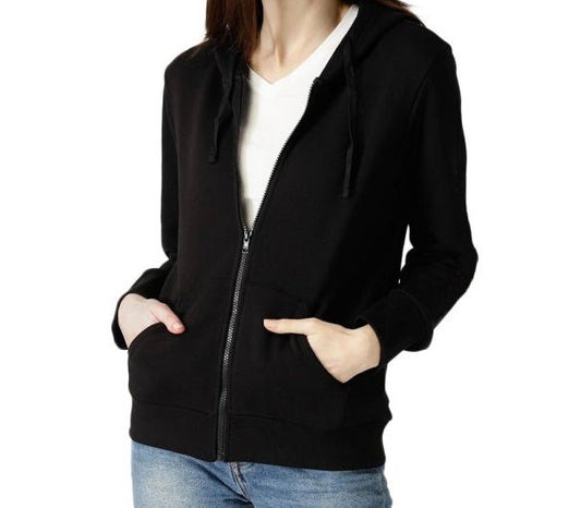 Zipper Hoodie - Black - Ella