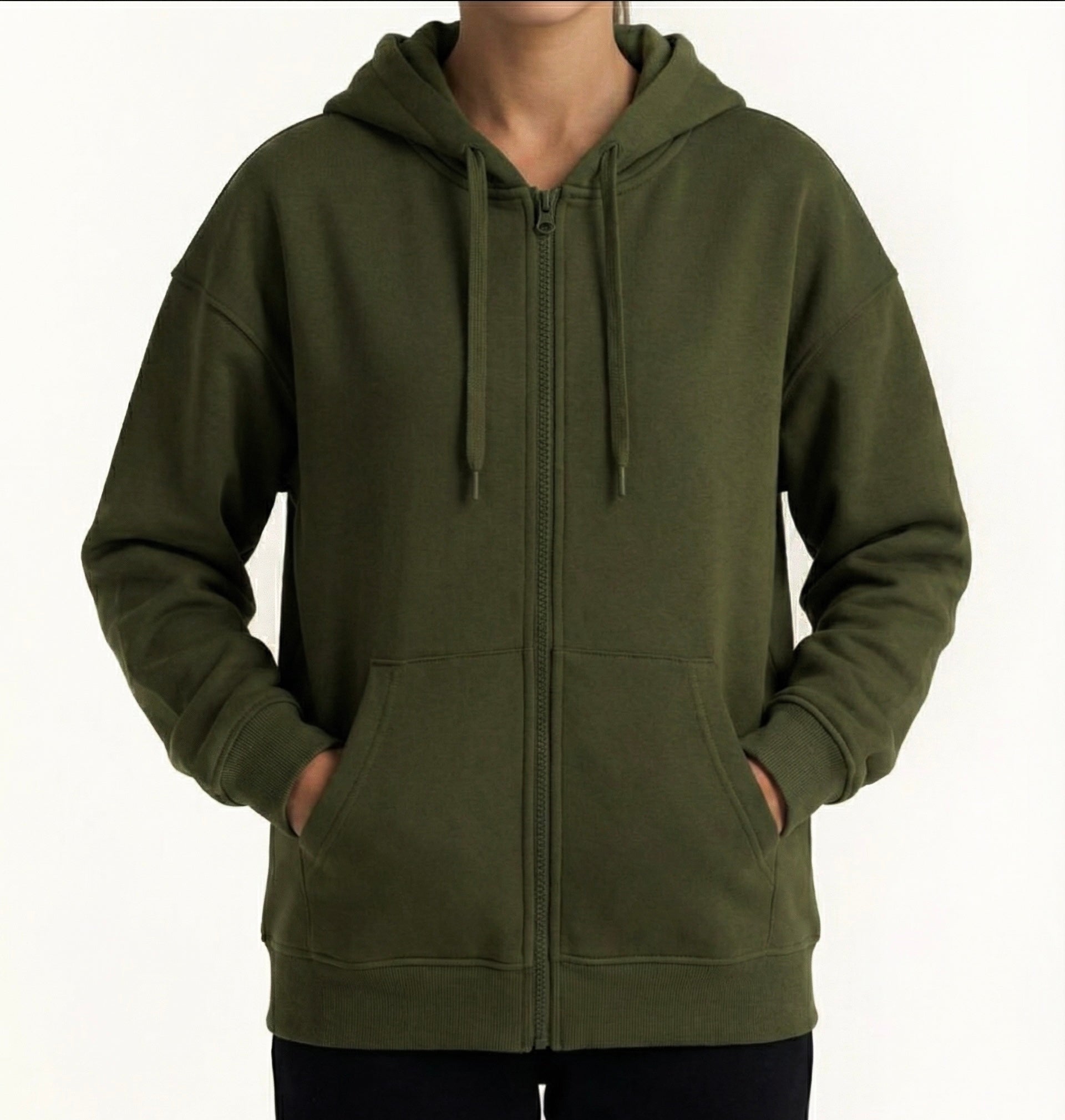 Zipper Hoodie - Petroleum - Ella